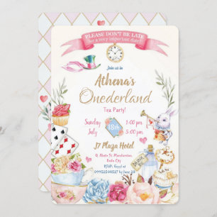 Birthday Invitation Alice in Wonderland