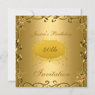 Birthday Invitation All Occasions Gold