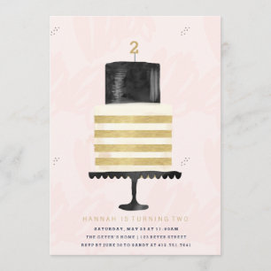 BIRTHDAY INVITATION - CAKE AND CANDLE