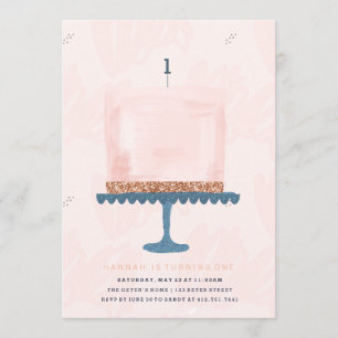 BIRTHDAY INVITATION - CAKE AND CANDLE