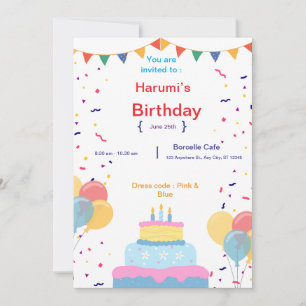 Birthday invitation Card