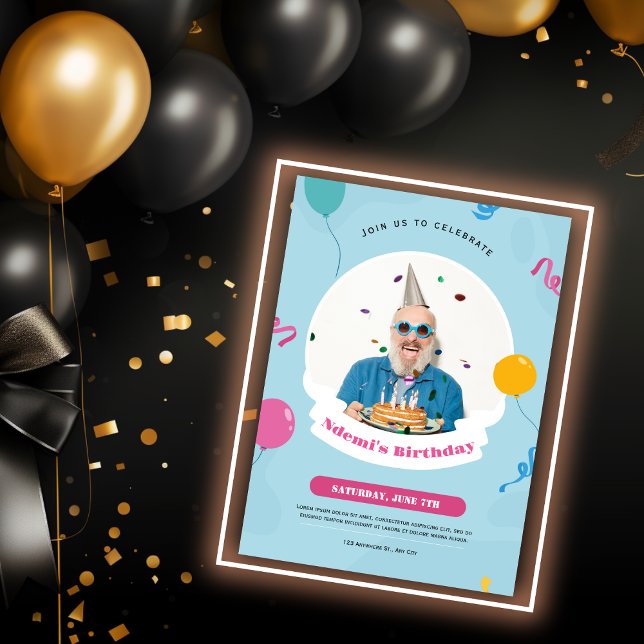 birthday invitation card create online with photo (Creator Uploaded)