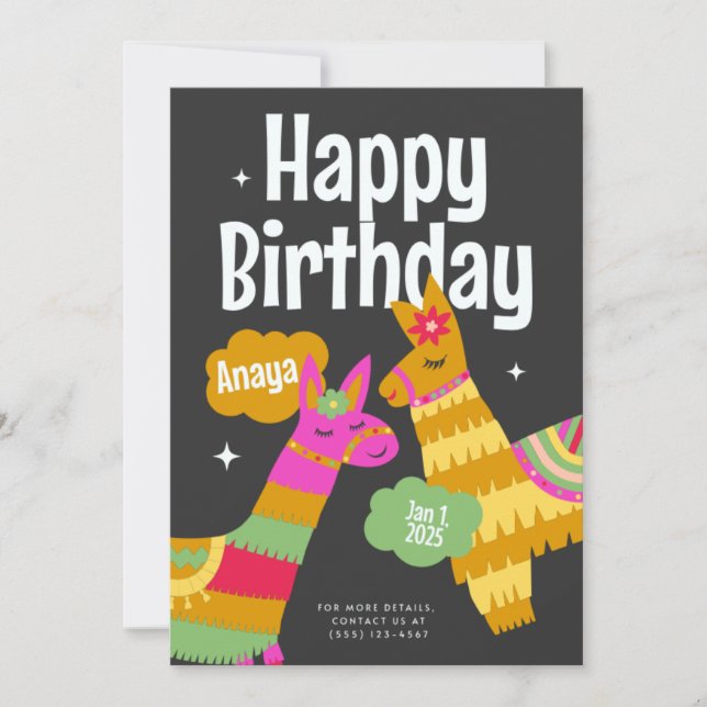 Birthday Invitation Card Design for adults or kids (Front)