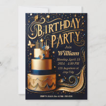 Birthday invitation card for Him