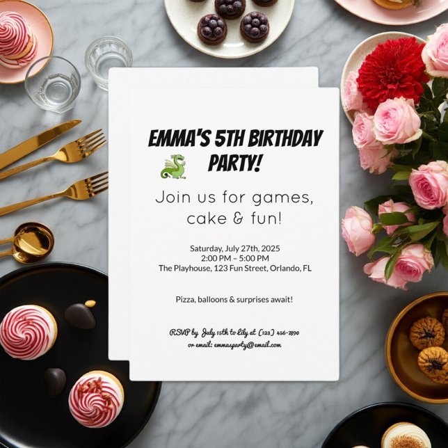 Birthday Invitation Card | Party Supplies Invite (Creator Uploaded)