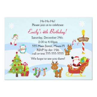 Christmas Birthday Invitations & Announcements  Zazzle.co.uk