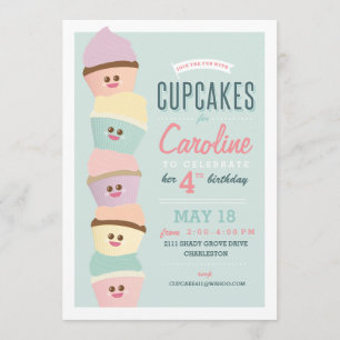 Birthday Invitation // Cupcake Party
