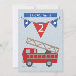 Birthday Invitation Custom Name, Lucas Age, 2 Birt