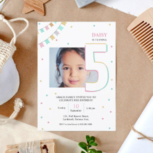 Birthday Invitation Custom Year Number