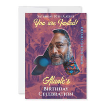 Birthday Invitation Customisable Intital Design