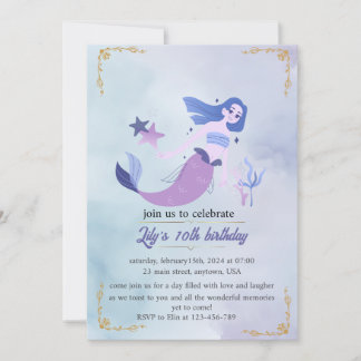 birthday invitation cutomised for girls