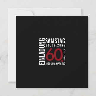 Birthday Invitation (Dark Red or Color of Choice)