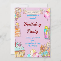 Birthday invitation for kids