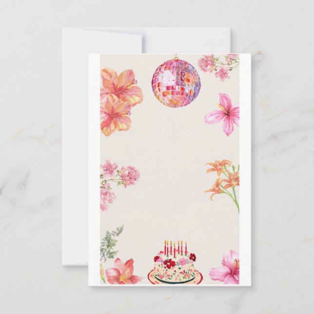 Birthday invitation letters and paper  (Front)