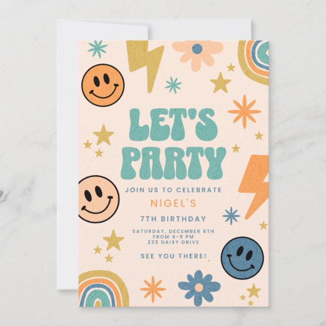 Birthday Invitation Postcards Design (Front)