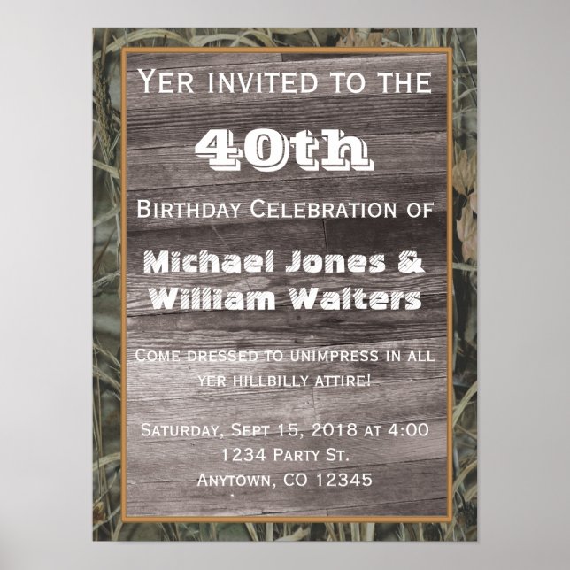 Birthday Invitation Poster (Front)