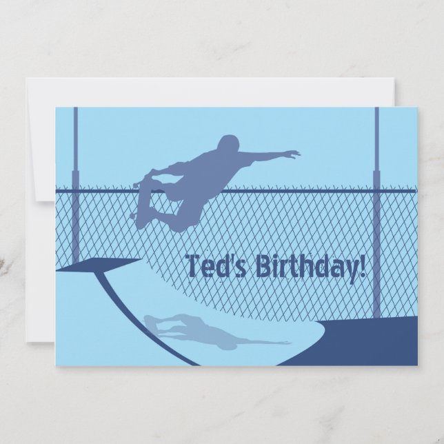 Birthday Invitation - Skateboard (Front)