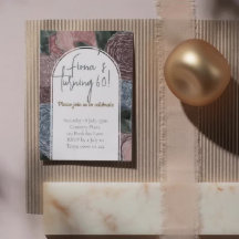 Birthday Invite in Deep Hued Florals