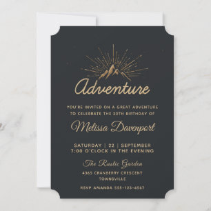birthday invite template gold and black
