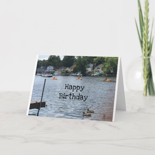 BIRTHDAY IS AS GREAT AS A DAY AT THE LAKE CARD (Front)