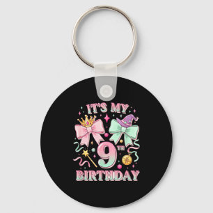 Birthday It's My 9th Birthday Cute Magical Princes Key Ring
