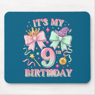 Birthday It's My 9th Birthday Cute Magical Princes Mouse Mat