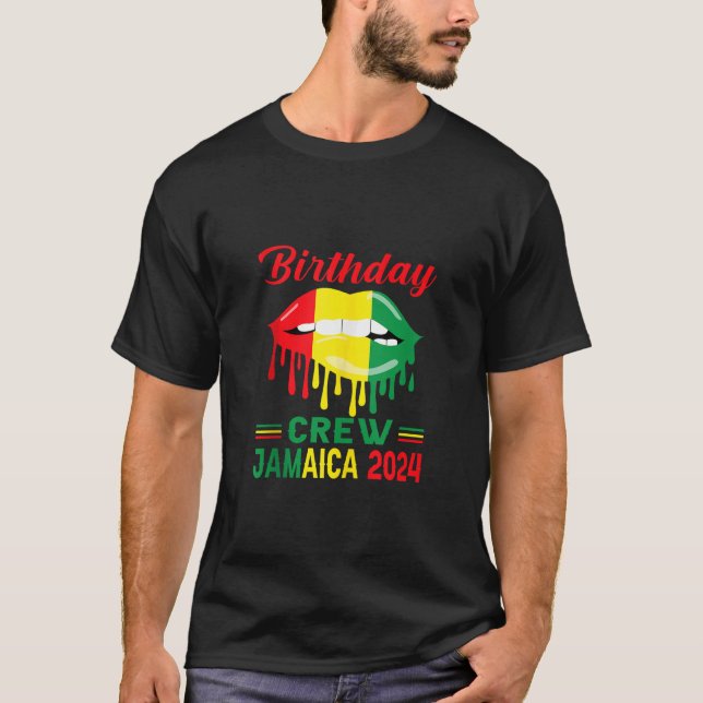 Birthday Jamaica Crew 2024 30th 50th Party Matchin T-Shirt (Front)