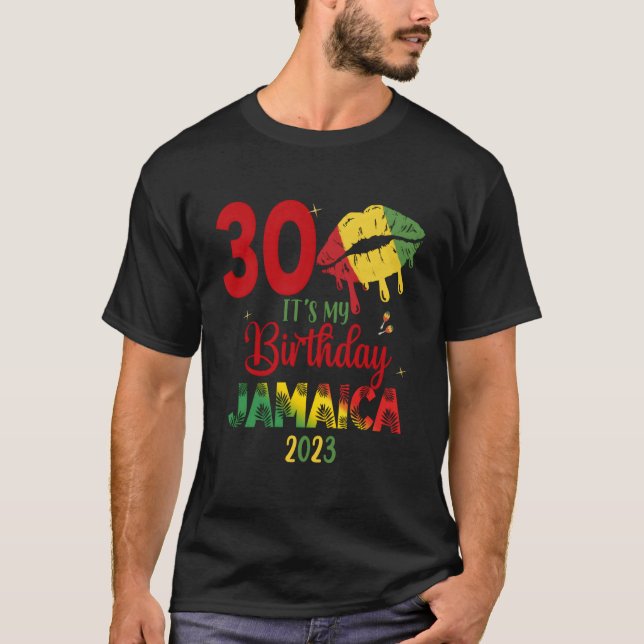Birthday Jamaica Girl 30Th 50Th Party Outfit Match T-Shirt (Front)