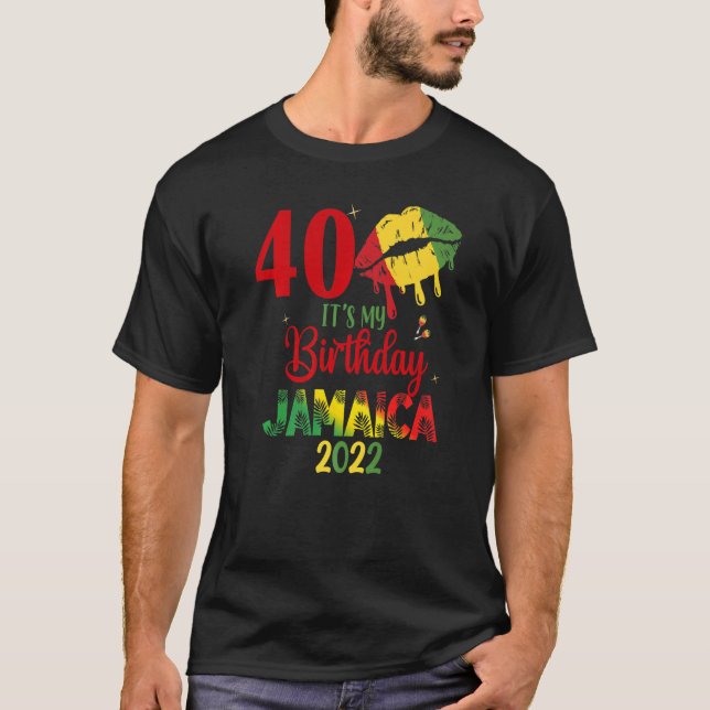 Birthday Jamaica Girl 30th 50th Party Outfit Match T-Shirt (Front)