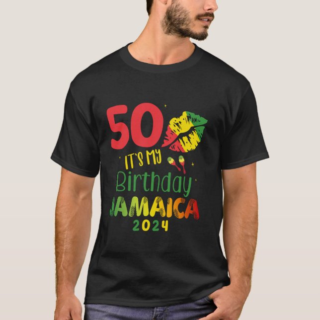 Birthday Jamaica Girl 50th Birthday 2024 Jamaica T T-Shirt (Front)