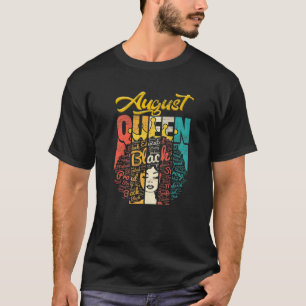 Birthday Junenth Queen Born In August Girls Women T-Shirt