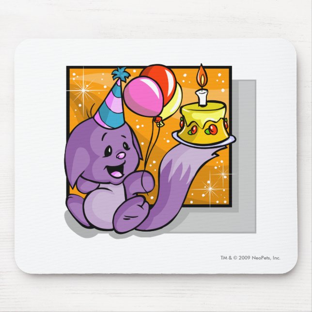 Birthday Kacheek Mouse Mat (Front)