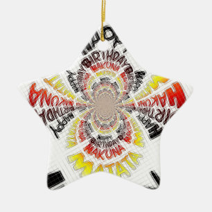 Birthday Kaleidoscope Art Print Ceramic Tree Decoration