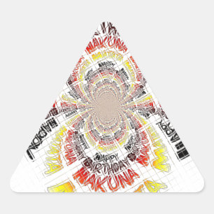 Birthday Kaleidoscope Art Print Triangle Sticker
