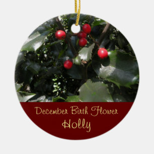 Birthday Keepsake - December Birth Flower Ornament