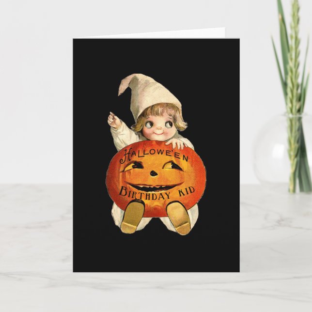 BIRTHDAY KID Halloween Birthday Card (Front)