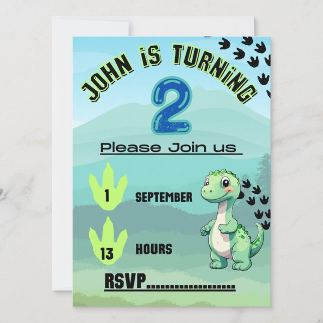 Birthday kids invitation (Front)