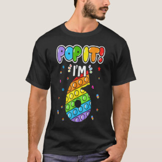 Birthday Kids Pop It I am 6 6th Birthday Fidget Bo T-Shirt