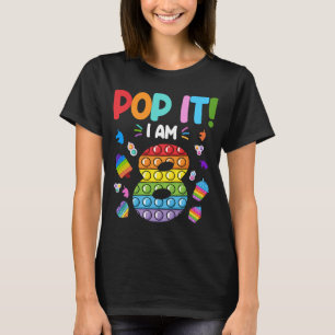 Birthday kids pop it i am 8 years old 8th birthday T-Shirt