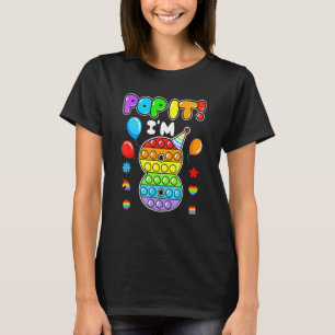 Birthday Kids Pop It I Am 8 Years Old 8th Birthday T-Shirt