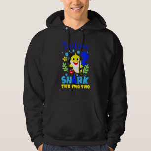 Birthday Kids Shark  2 Years Old 2nd  Family Hoodie