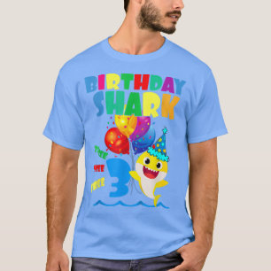 Birthday Kids Shark 3 Year Old 3rd Birthday Matchi T-Shirt
