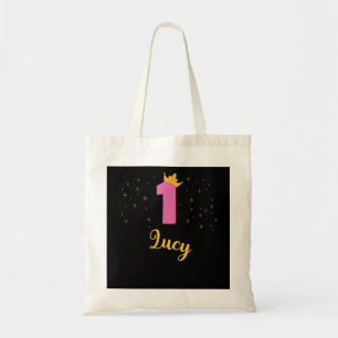 Birthday Kids Shark Shirt 1st Girl One 1 Year Old  Tote Bag