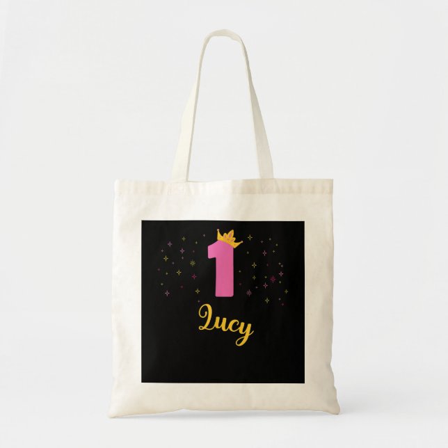 Birthday Kids Shark Shirt 1st Girl One 1 Year Old  Tote Bag (Front)