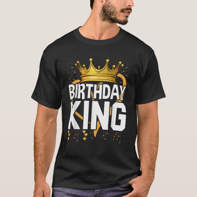 Birthday King Crown For Boys And Men  T-Shirt (Front)