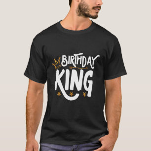 Birthday King Gold Crown For Boys And Men Matchin T-Shirt