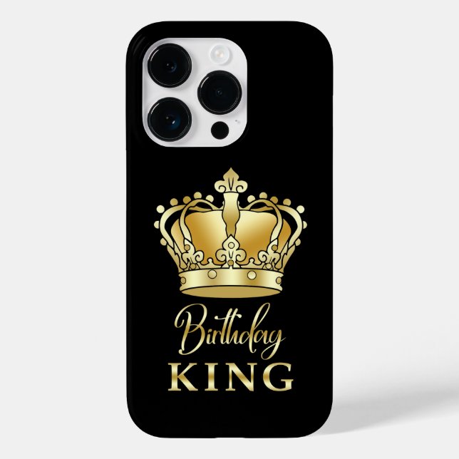 Birthday King Gold Crown Royal Queen Luxury Case-Mate iPhone Case (Back)