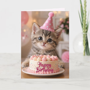 Birthday Kitten Birthday Card