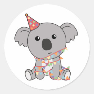 Birthday Koala For Kids A Birthday Classic Round S Classic Round Sticker