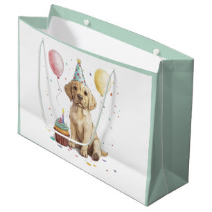 Birthday Labrador Retriever Dogs Large Gift Bag